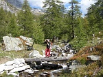 Passerella sul Rio Frua in prossimità dell'Alpe (lavorazione del latte)